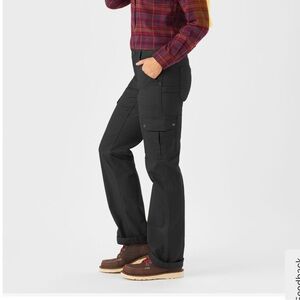 Duluth Trading Co Black Curvesetter Cargo Pants size 12/33 woman's